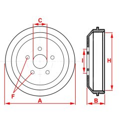 Fékdob 6582 átmérő 182mm ROTINGER