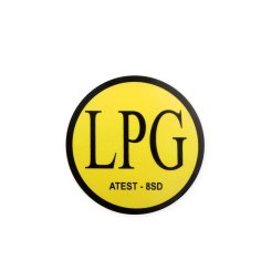 Matrica LPG, külső, sárga